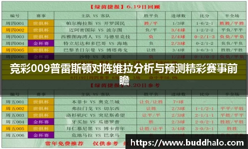 竞彩009普雷斯顿对阵维拉分析与预测精彩赛事前瞻
